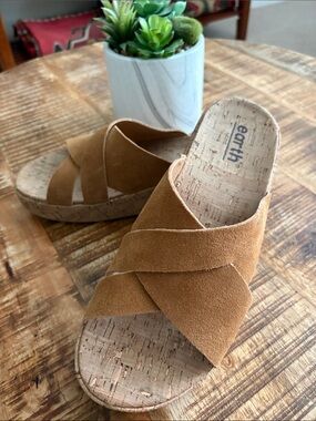 Earth Women's Scout Cork Slides size 10